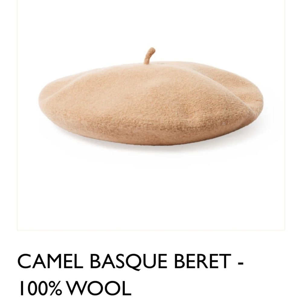 Camel Basque Beret - 100% wool
